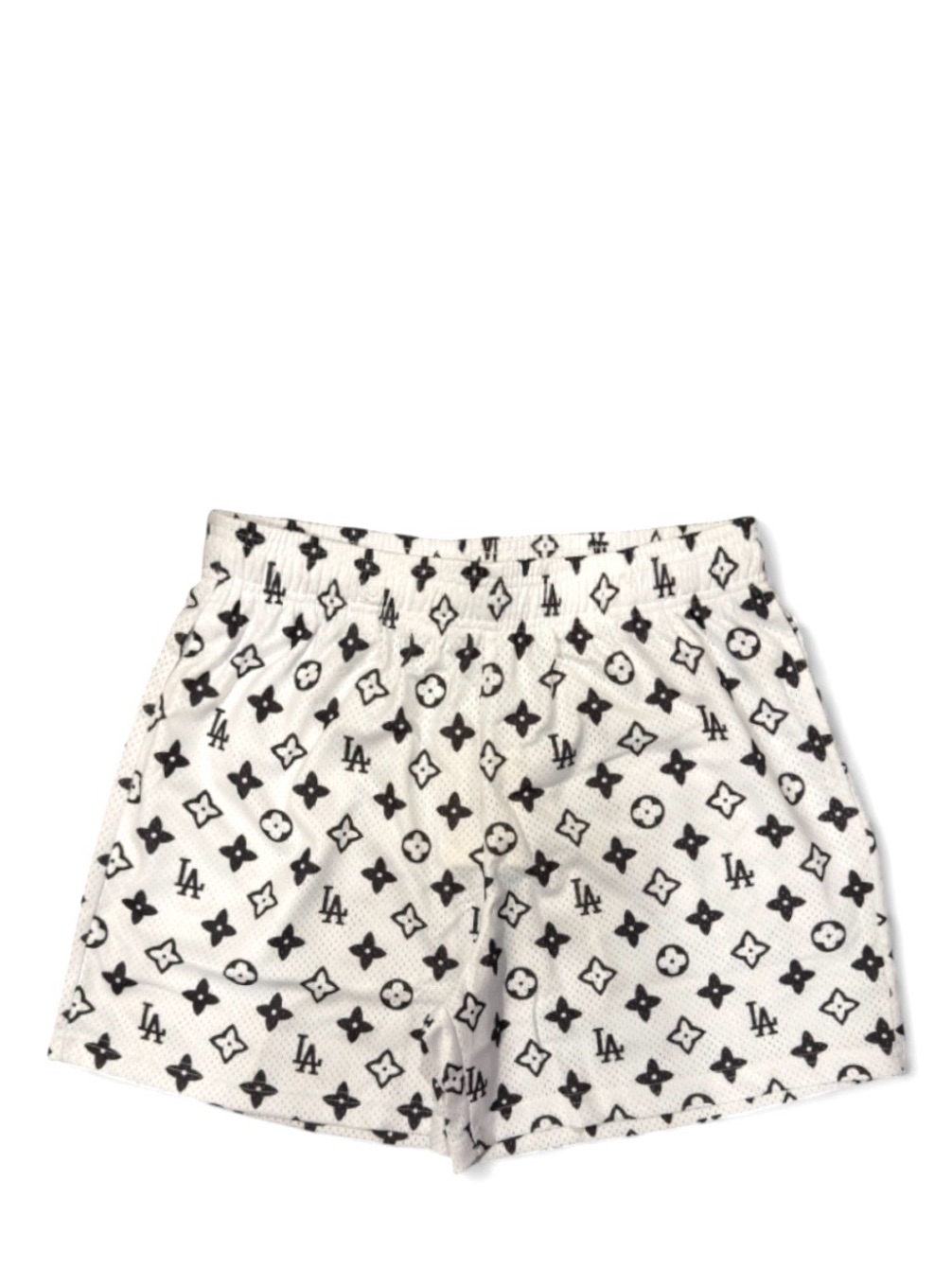 Bravest Studios La Monogram Aop White Mesh Shorts Size Men’s Large (Nwt)